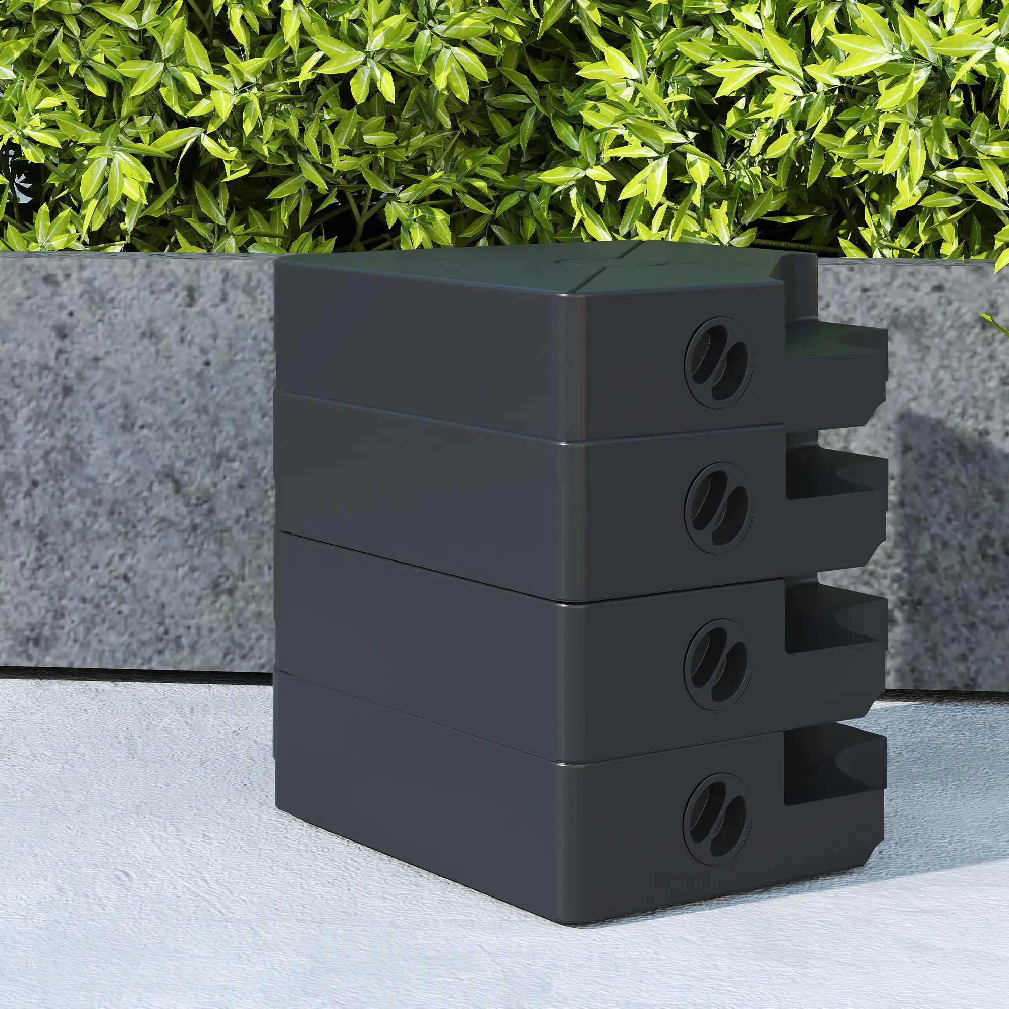 Umbrella Weights For Cantilever Parasols, Set Of 4, Black Umbrella Bases at Gallery Canada