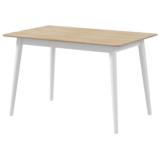 47" x 30" Dining Table, Farmhouse Dining Room Table with Pine Wood Frame and Angled Legs, Natural