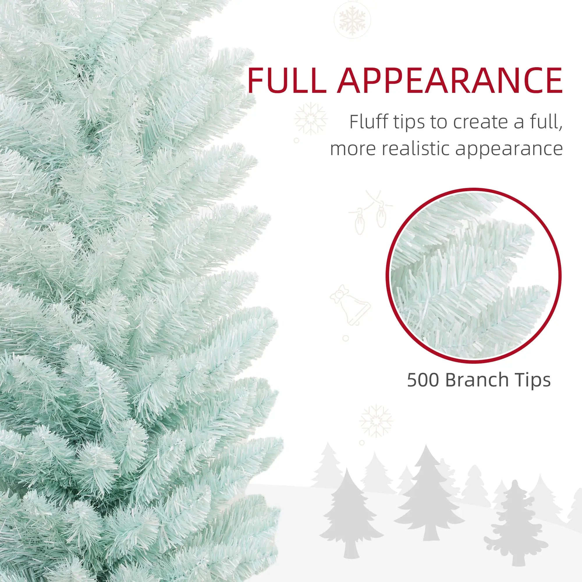 7' PVC Slim Pencil Artificial Christmas Tree, 500 Branch Tips Pencil Christmas Trees at Gallery Canada