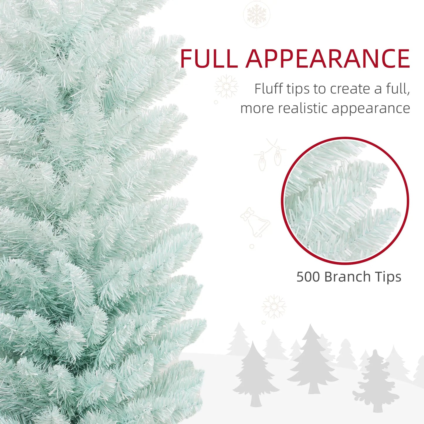 7' PVC Slim Pencil Artificial Christmas Tree, 500 Branch Tips Pencil Christmas Trees at Gallery Canada