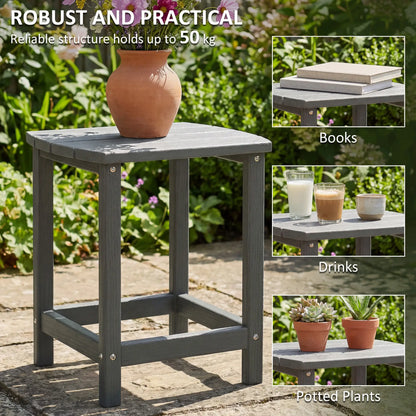 Outdoor Side Table, Patio End Table, Grey Patio Side Tables at Gallery Canada