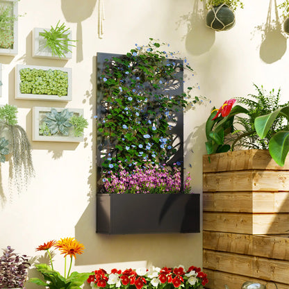Metal Raised Garden Bed With Privacy Panel, Outdoor Planter Box Raised Garden Beds at Gallery Canada