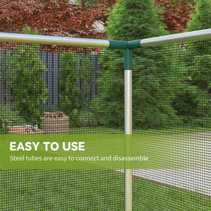 Galvanized Steel Crop Cage, Plant Protection Tent, 8' x 4', Black