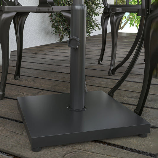 29 lbs 16" Heavy Duty Square Umbrella Base, Patio Outdoor, Black Umbrella Bases Black at Gallery Canada