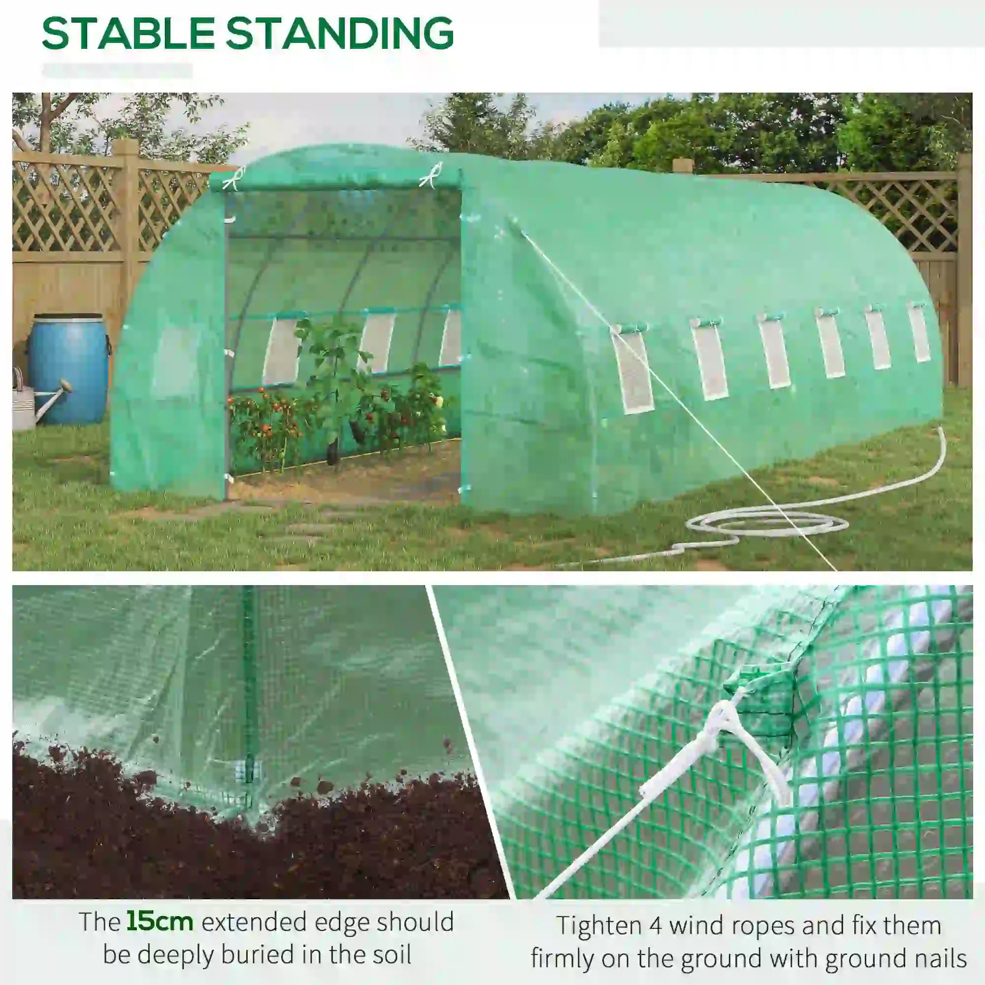 26' x 10' x 6.6' Walk in Tunnel Greenhouse, Steel Frame Walk In Greenhouses at Gallery Canada