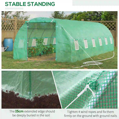 26' x 10' x 6.6' Walk in Tunnel Greenhouse, Steel Frame Walk In Greenhouses at Gallery Canada