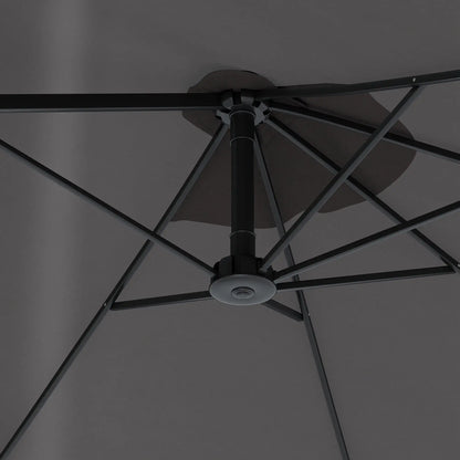 15' Double-Sided Patio Umbrella, Sun Shelter Canopy, Grey Sun Umbrellas at Gallery Canada