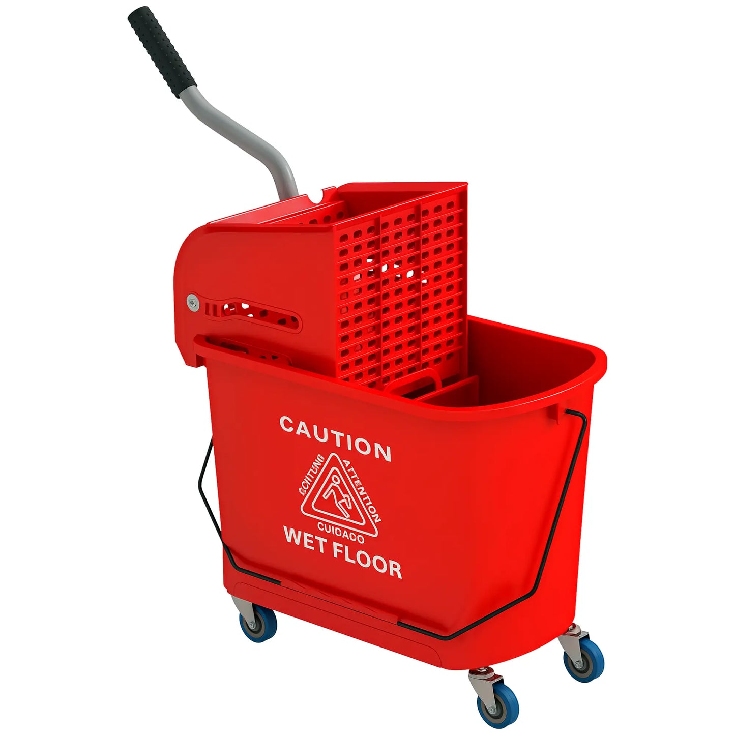 Compact Mop Bucket with Wringer, 5 Gallon, Red Household Supplies at Gallery Canada