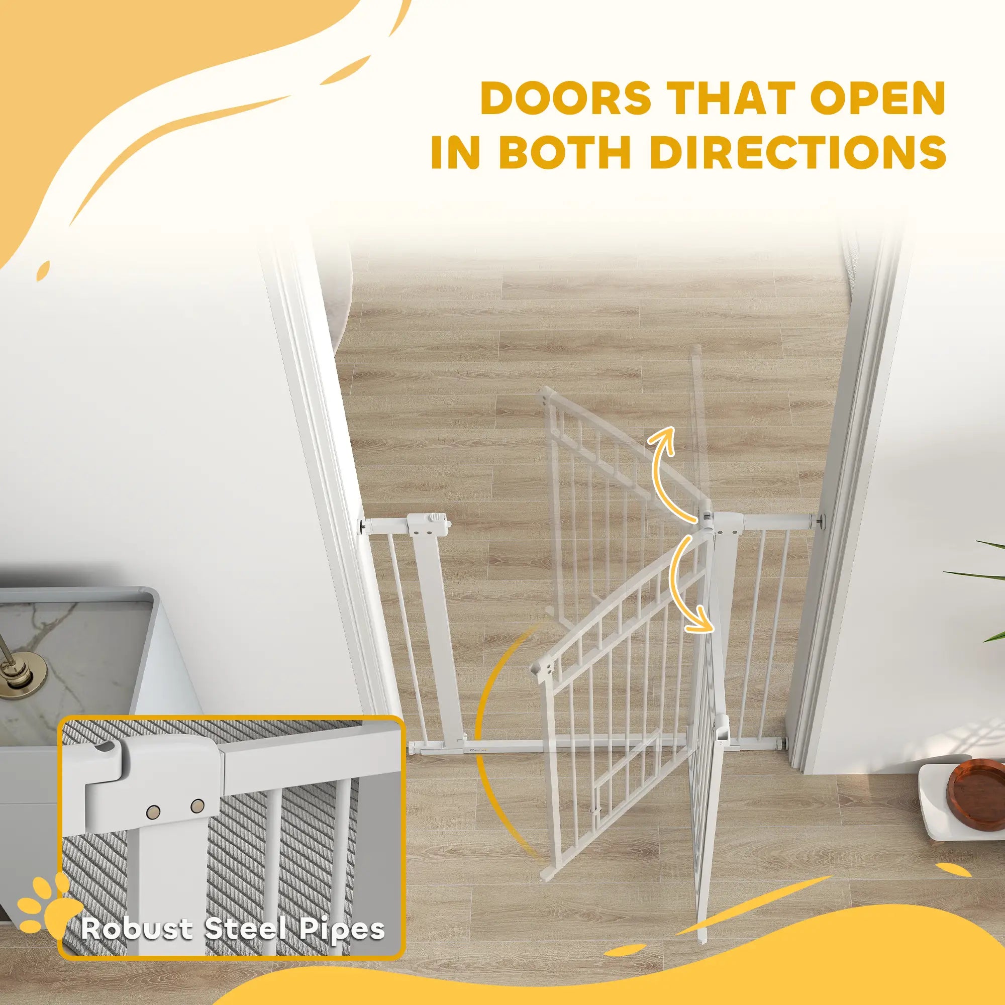 30-41 Inch Extra Wide Pet Gate, Small Door, 42 Inch H, Extension Kit Pet Gates at Gallery Canada