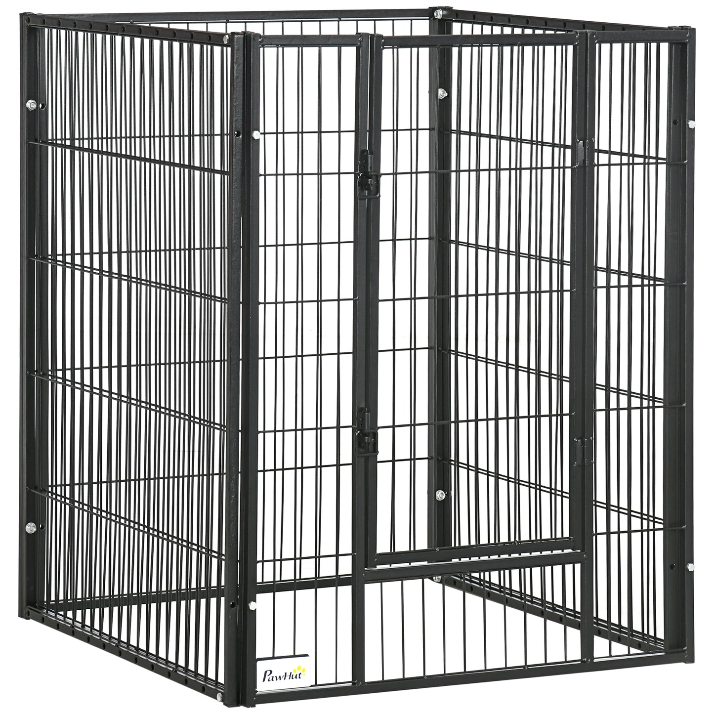 6 Panel 32.5" - 59" x 40" Dog Playpen, Heavy Duty, Indoor Outdoor Houses, Kennels & Pens Black at Gallery Canada