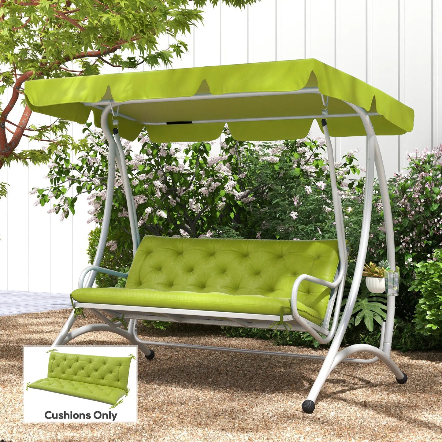 3-Seater Outdoor Bench Swing Cushions, Light Green Patio Chair Cushions at Gallery Canada