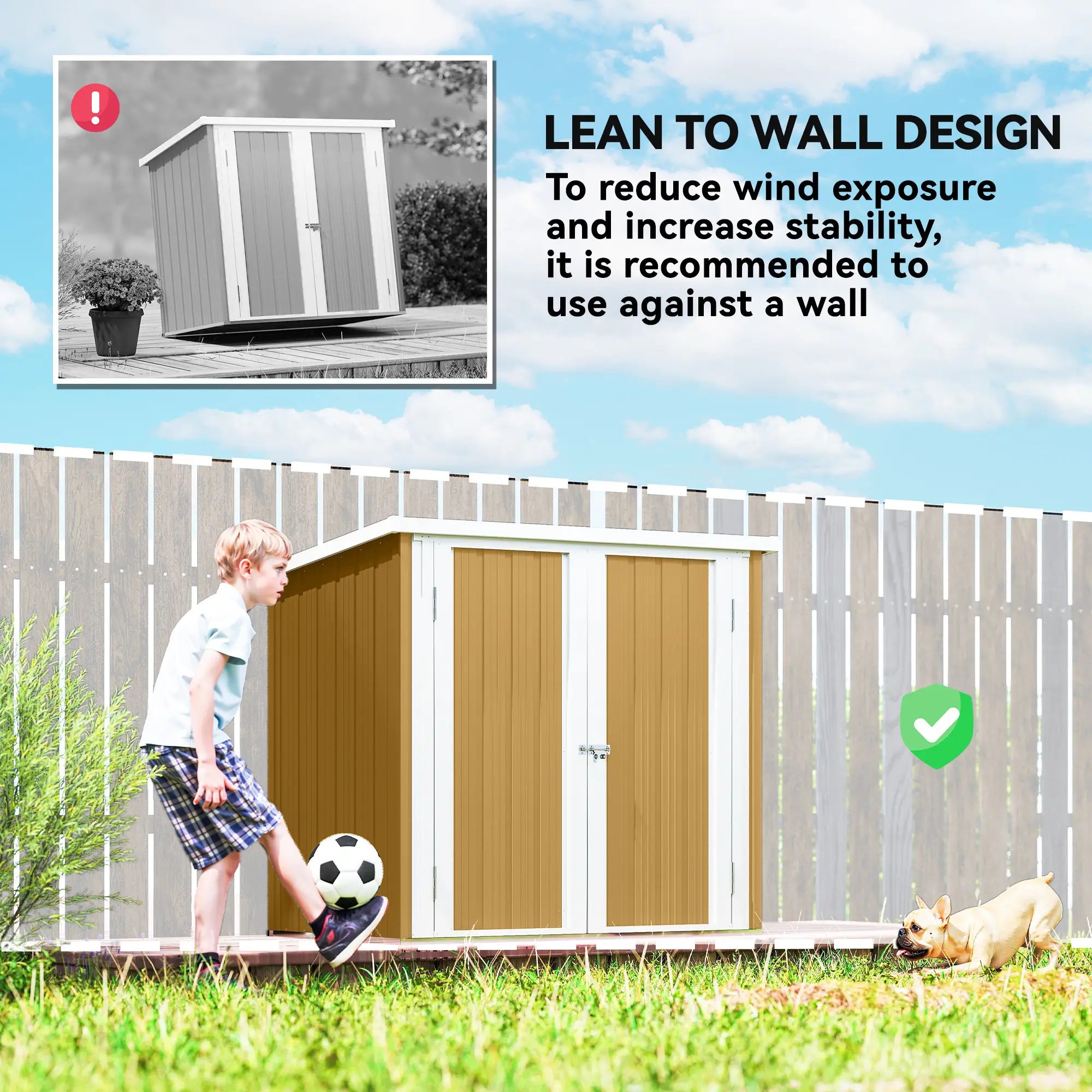 5' x 3' Metal Garden Storage Shed With Double Doors Sheds at Gallery Canada