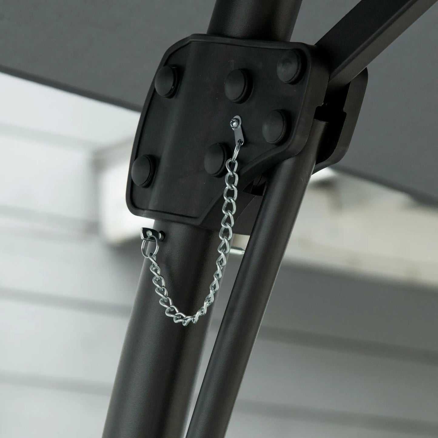 10ft Cantilever Patio Umbrella, Crank Handle, Cross Base, Dark Grey Sun Umbrellas at Gallery Canada