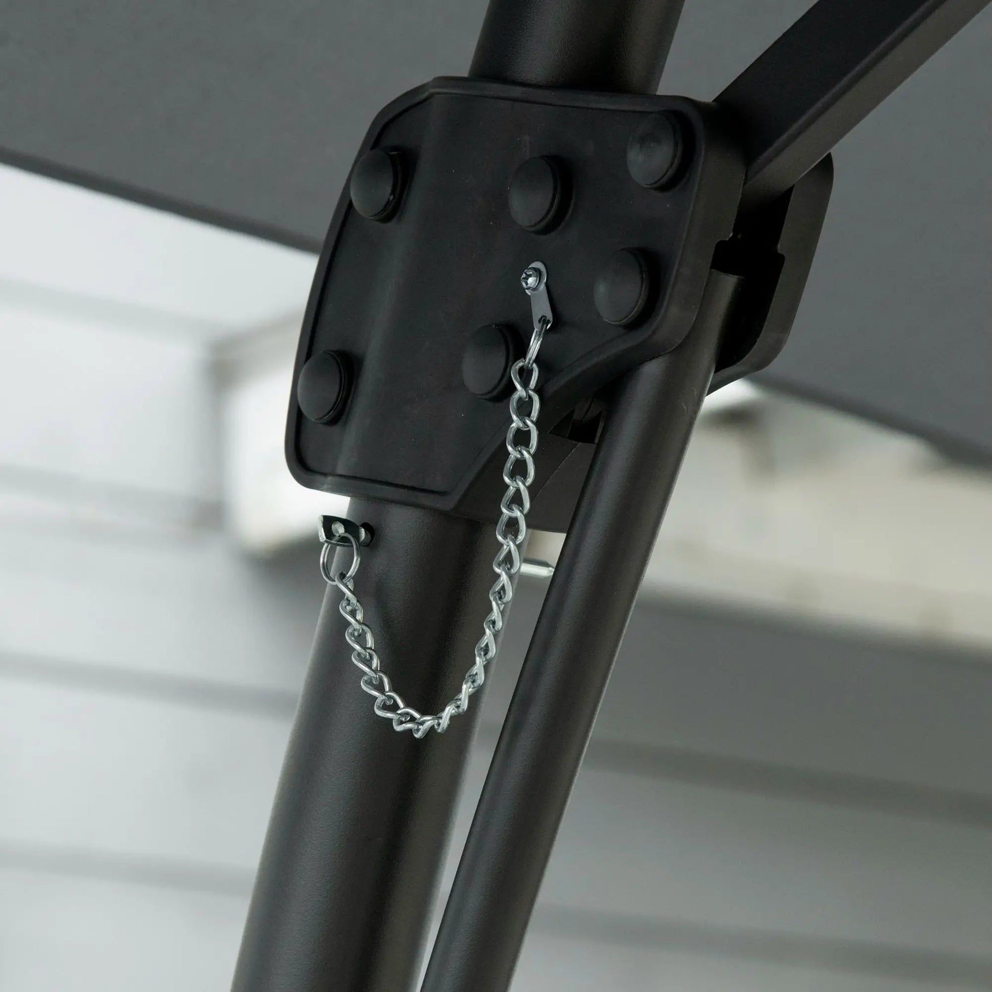 10ft Cantilever Patio Umbrella, Crank Handle, Cross Base, Dark Grey Sun Umbrellas at Gallery Canada