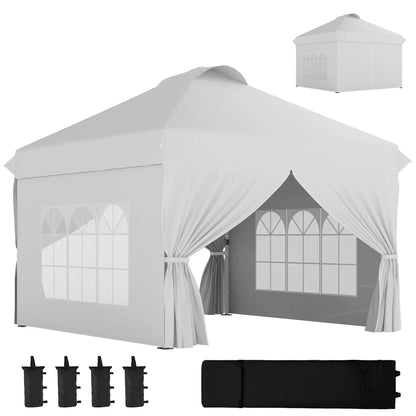 10' x 10' Pop Up Canopy Tent, Instant Sun Shelter, White Pop Up Canopies at Gallery Canada