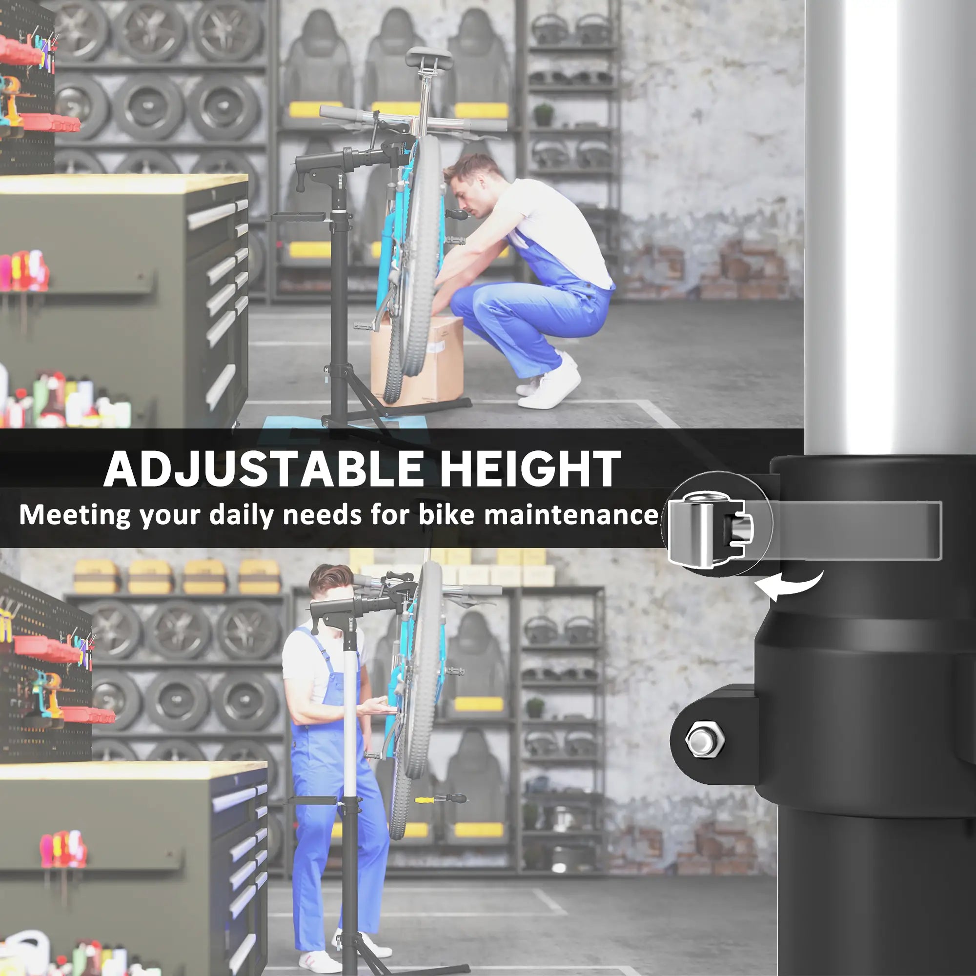 Bicycle Repair Stand, Max 88 lbs, Height Adjustable, Foldable, 360° Rotatable Bike Repair Stands at Gallery Canada