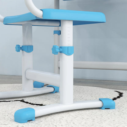 Adjustable Kids Desk and Chair Set, Tilt Desktop, Blue Kids Desk Sets at Gallery Canada