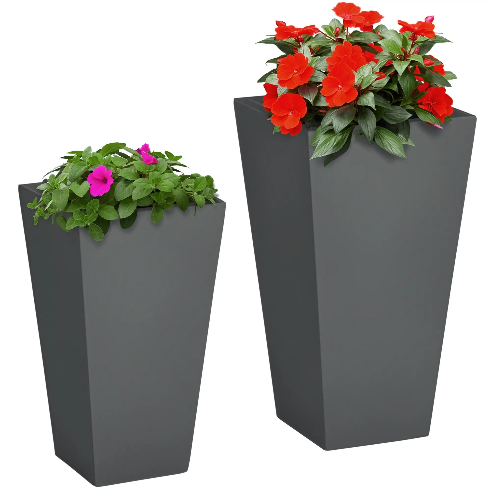 Set of 2 Tall Planters, 22