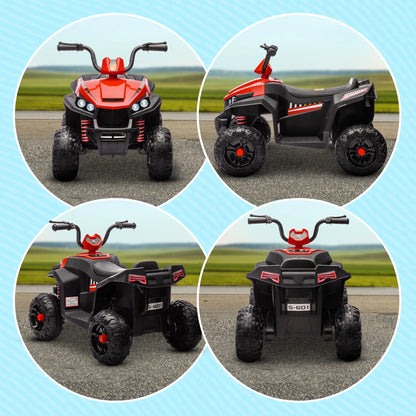 12V Kids ATV, Four Wheels, Spring Suspension, Forward Backward, LED Light, MP3, Red Electric Ride On Toys at Gallery Canada