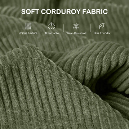 3 Seater Sofa, 83.5" Upholstered Couch, Pocket Spring, 2 Cushions, Green 3-Seater Sofas at Gallery Canada
