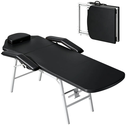 Portable Folding Massage Table, Black Portable Massage Tables Black, White at Gallery Canada