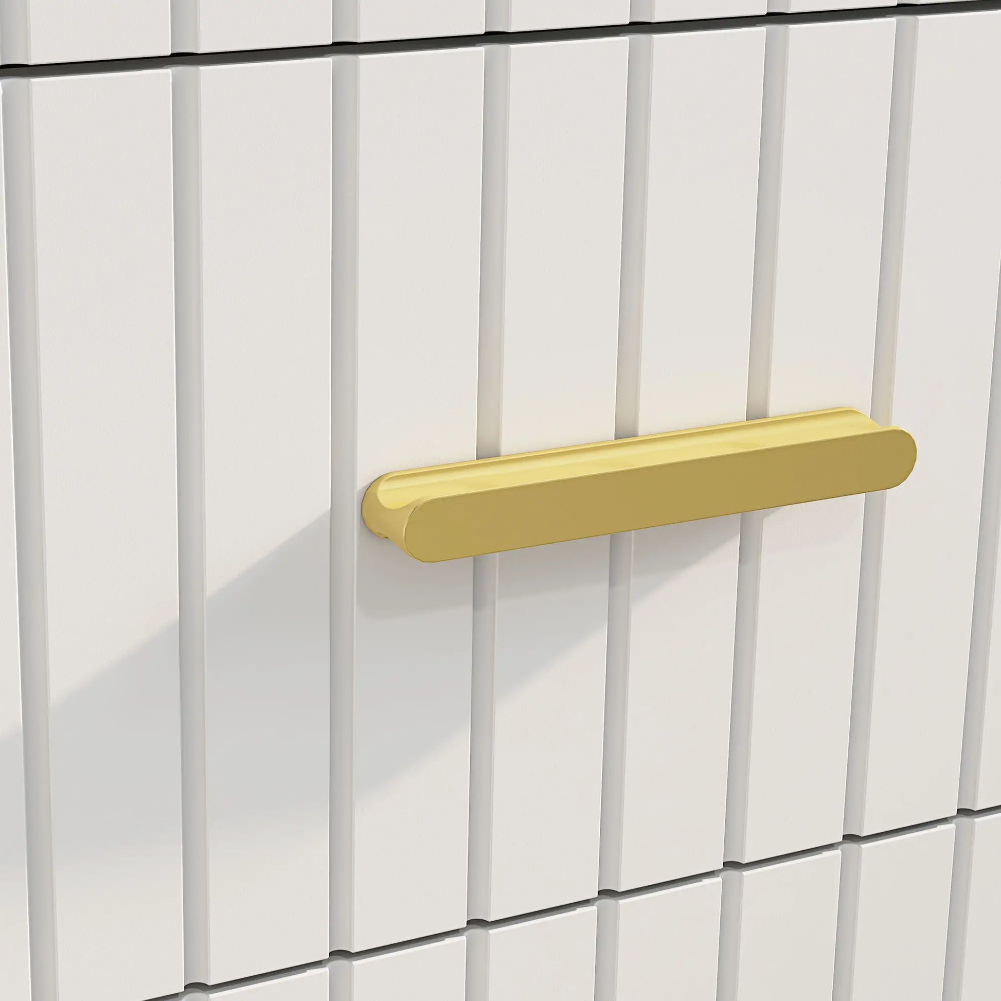 3 Drawer Cabinet, Bedroom Chest of Drawers, Aluminium Legs, Gold Handles, White Storage Cabinets at Gallery Canada