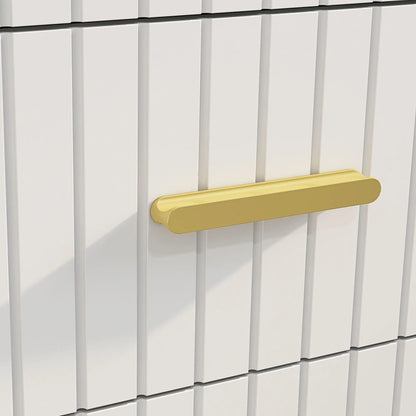 3 Drawer Cabinet, Bedroom Chest of Drawers, Aluminium Legs, Gold Handles, White Storage Cabinets at Gallery Canada