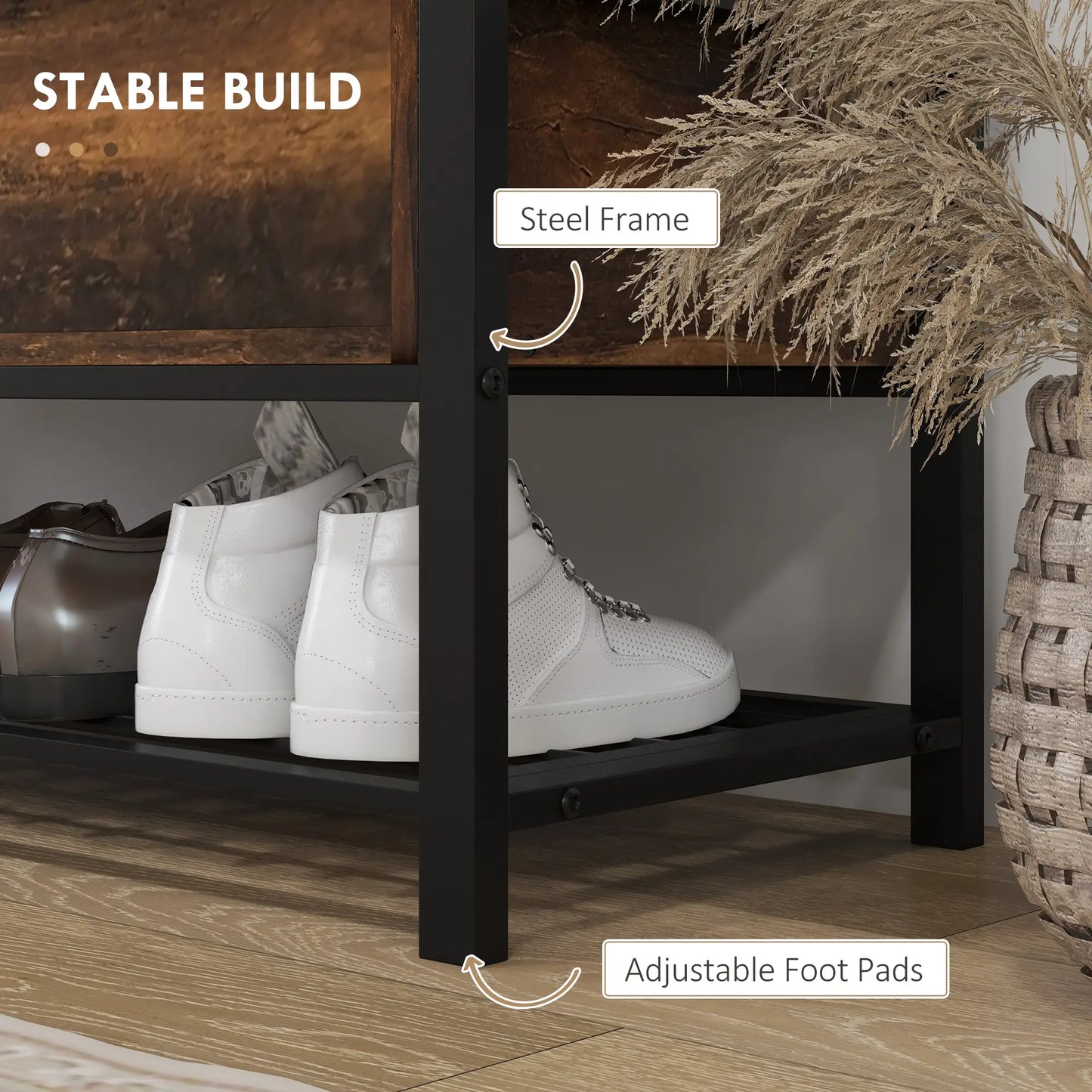 Shoe Storage Bench with Seat, Flip Top, Hidden Space, 4 Pairs Shoe Storage Cabinets & Racks at Gallery Canada