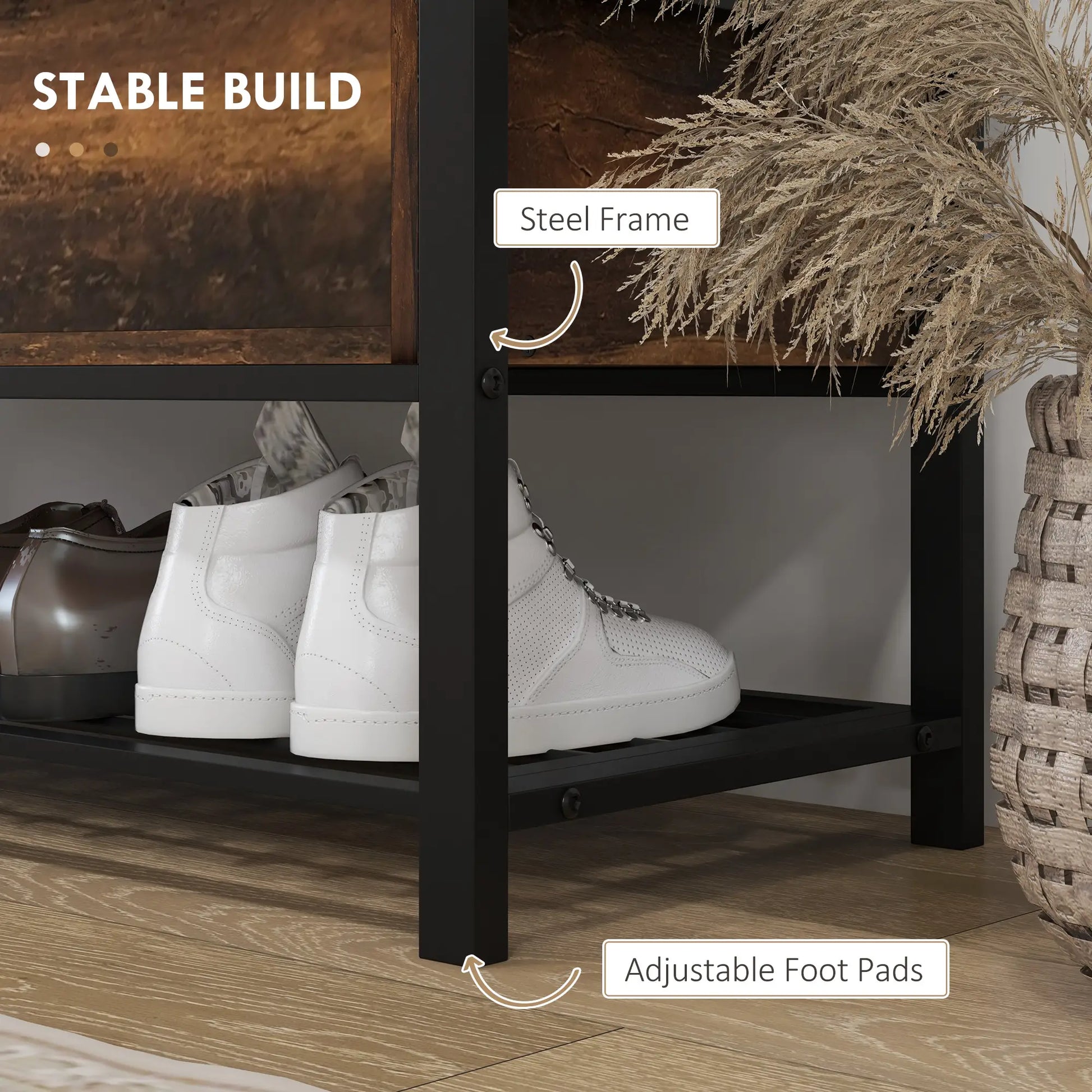 Shoe Storage Bench with Seat, Flip Top, Hidden Space, 4 Pairs Shoe Storage Cabinets & Racks at Gallery Canada