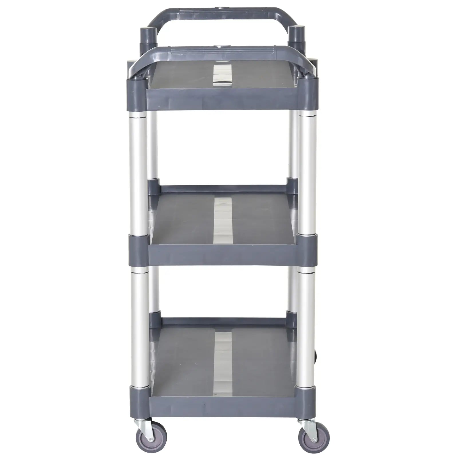3-Tier Utility Cart, 3 Shelves, Rolling Storage Trolley, Silver Grey Kitchen Islands & Kitchen Carts at Gallery Canada