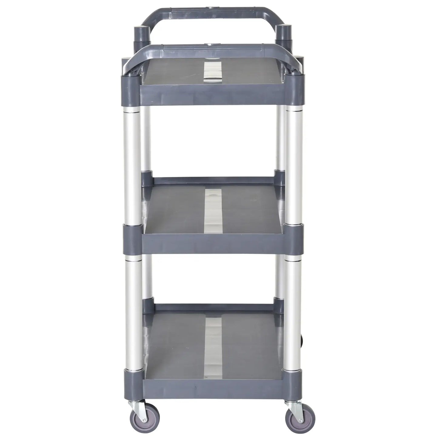 3-Tier Utility Cart, 3 Shelves, Rolling Storage Trolley, Silver Grey Kitchen Islands & Kitchen Carts at Gallery Canada