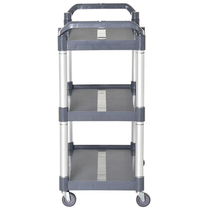 3-Tier Utility Cart, 3 Shelves, Rolling Storage Trolley, Silver Grey Kitchen Islands & Kitchen Carts at Gallery Canada