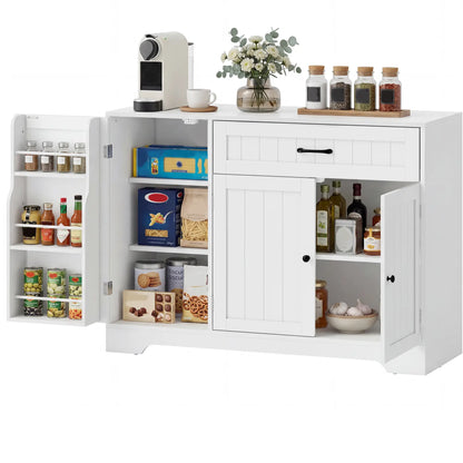 44" Modern Kitchen Cabinet With Drawer, White Bar Cabinets White at Gallery Canada