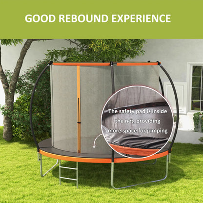 8ft Outdoor Trampoline with Enclosure Net, Ladder, for Teens and Adults Trampolines at Gallery Canada