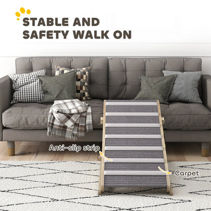 Rampes pliables pour chien pour canapé, 4 hauteurs réglables de 14" à 20", pour chiens de petite à grande taille