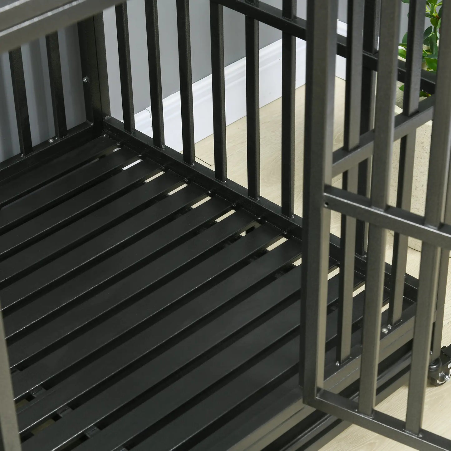 41 Heavy Duty Steel Dog Crate, Pet Cage with Wheels, Black Houses, Kennels & Pens at Gallery Canada