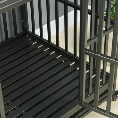 41 Heavy Duty Steel Dog Crate, Pet Cage with Wheels, Black Houses, Kennels & Pens at Gallery Canada