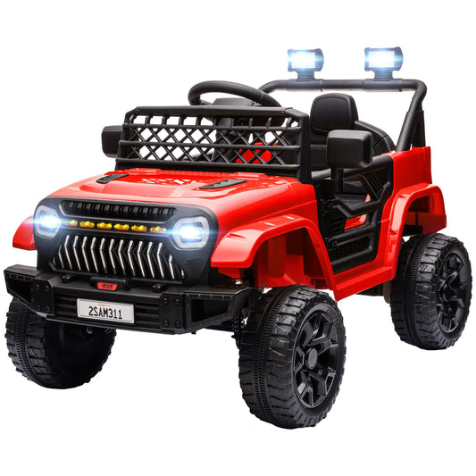 12V Ride On Truck, Electric Car For Kids, Remote Control, Red Electric Toy Cars Red at Gallery Canada