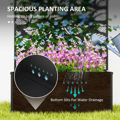 Metal Raised Garden Bed, Privacy Panel, Freestanding or Wall Mounted Planter Box Raised Garden Beds at Gallery Canada