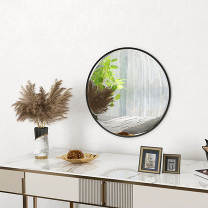 24" Round Wall Mirror, Modern Home Decor for Bedroom Living Room Bathroom, Black Wall Mirrors at Gallery Canada