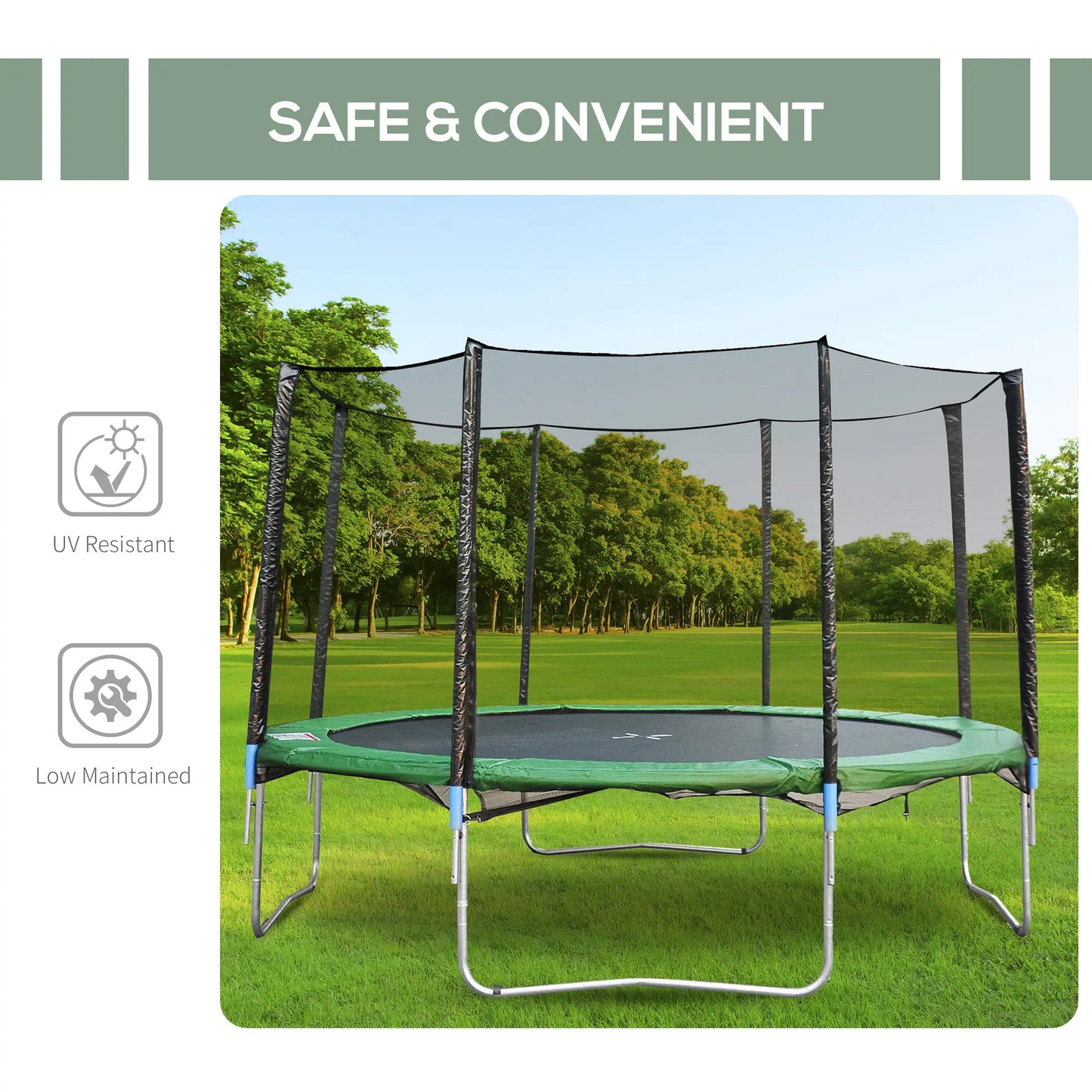 14' Round Trampoline Enclosure Safety Net, Replacement Part Trampolines at Gallery Canada