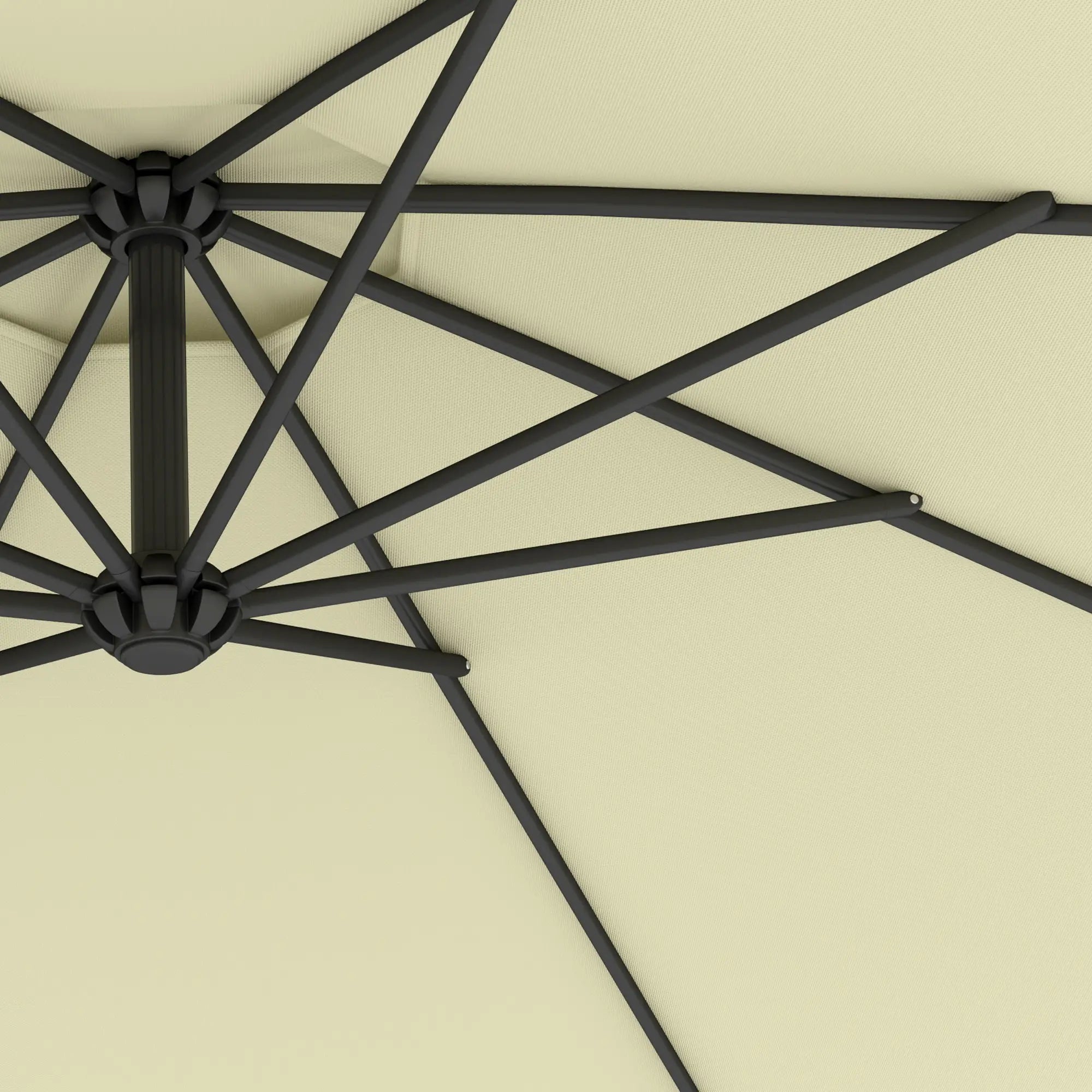 10' Deluxe Patio Umbrella, Banana Hanging Offset Sunshade, Beige Offset Cantilever Umbrellas at Gallery Canada