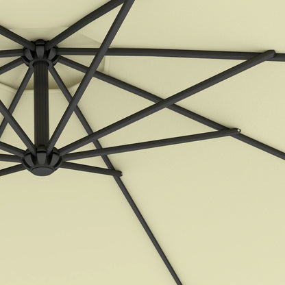 10' Deluxe Patio Umbrella, Banana Hanging Offset Sunshade, Beige Offset Cantilever Umbrellas at Gallery Canada