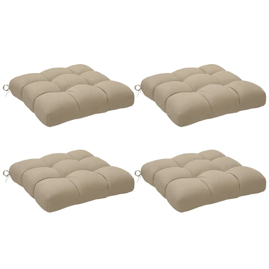 4-Piece Patio Chair Cushion Set With Ties, Indoor Outdoor Replacement Patio Chair Cushions Khaki at Gallery Canada