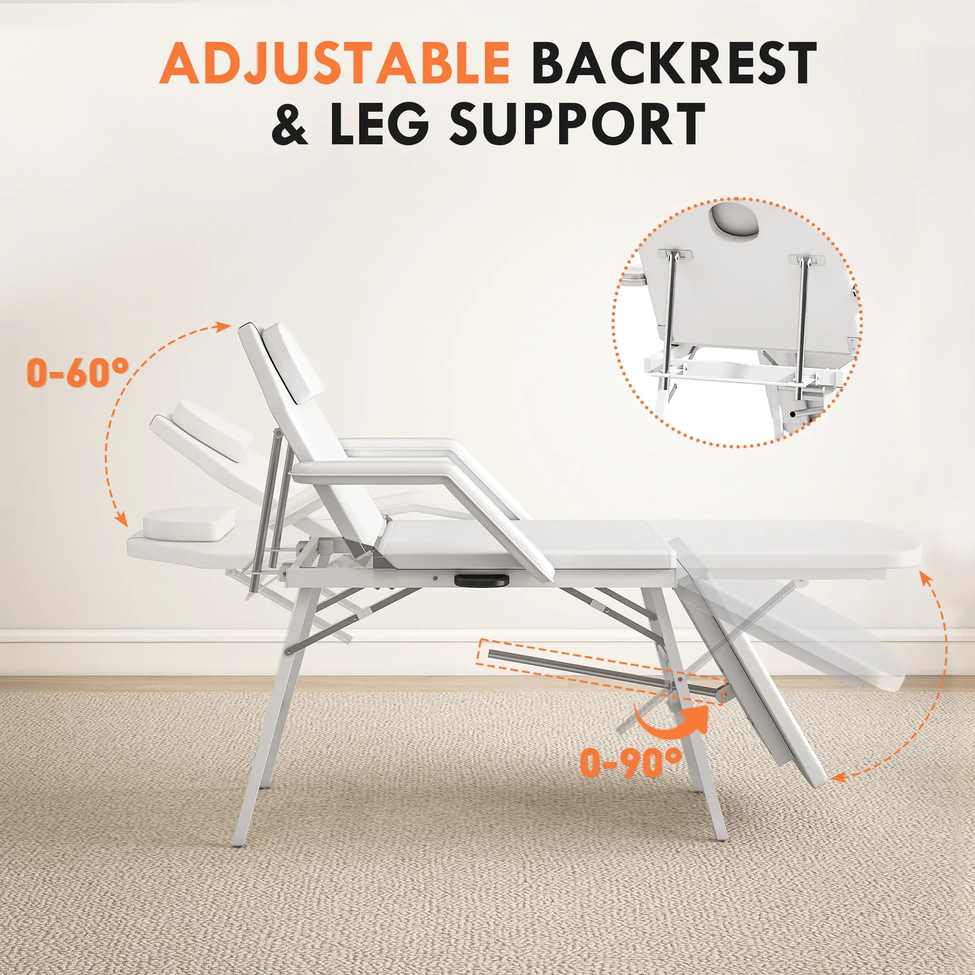 Portable Foldable Massage Table, White Portable Massage Tables at Gallery Canada