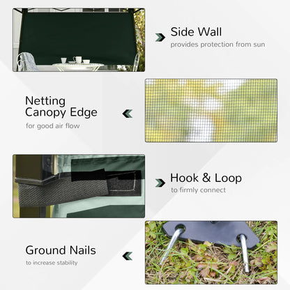 7' x 7' Pop Up Canopy Gazebo Tent, Adjustable Legs, Green Pop Up Canopies at Gallery Canada