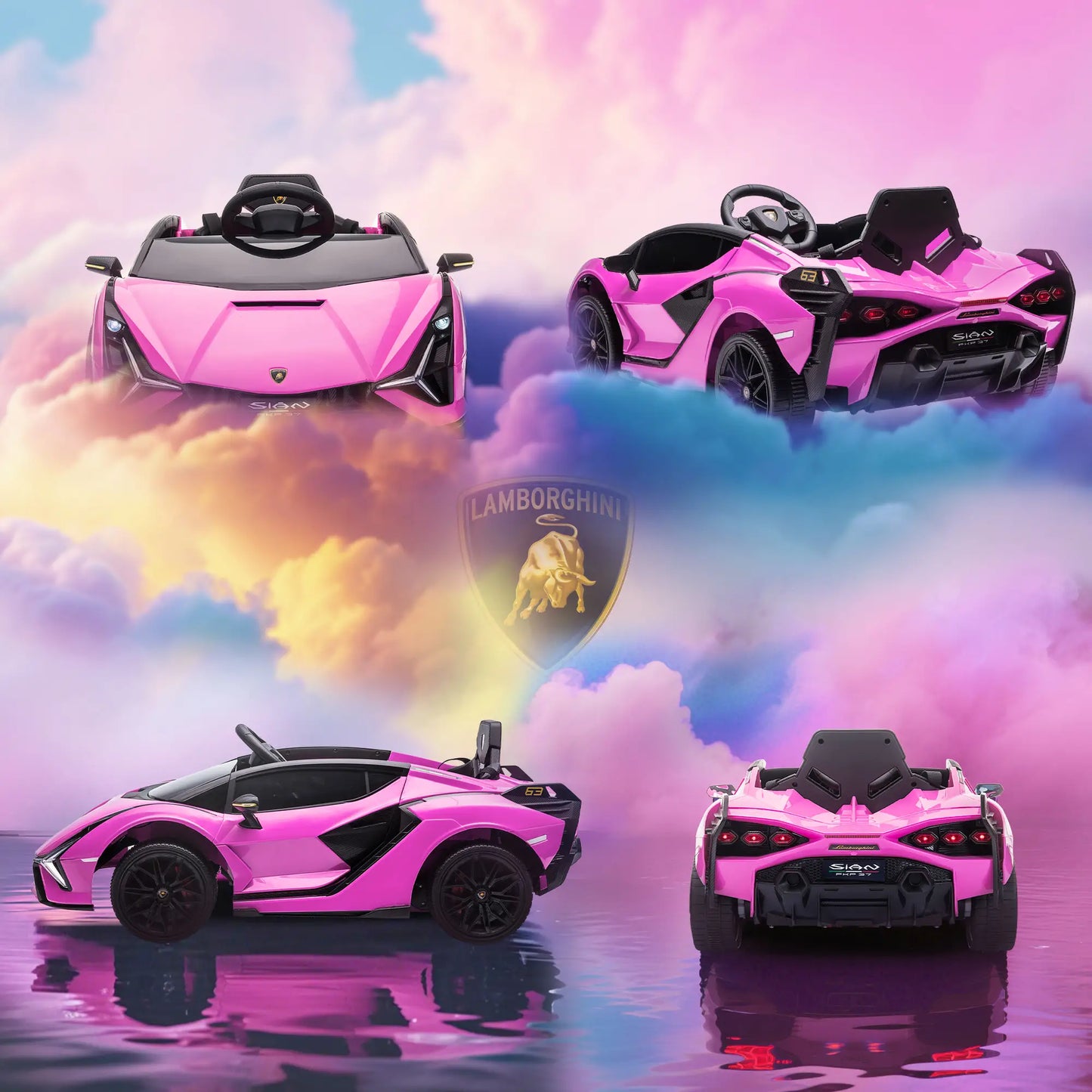 12V Kids Electric Ride On Car, Remote Control, Music Lights, For 3-5 Years, Pink Electric Toy Cars at Gallery Canada
