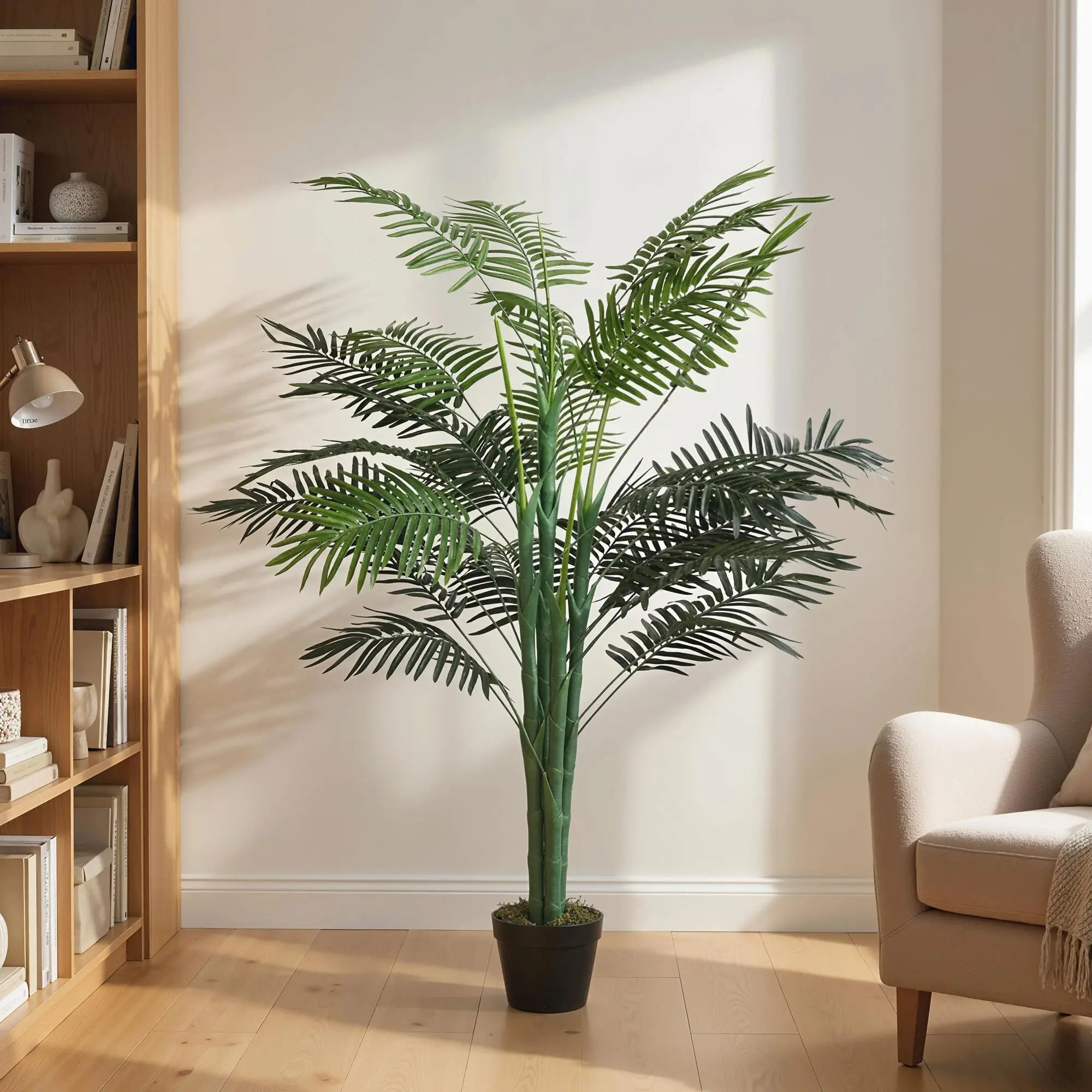 5FT Artificial Palm Tree, Lifelike Faux Plant, Indoor Decoration, Green Artificial Trees at Gallery Canada