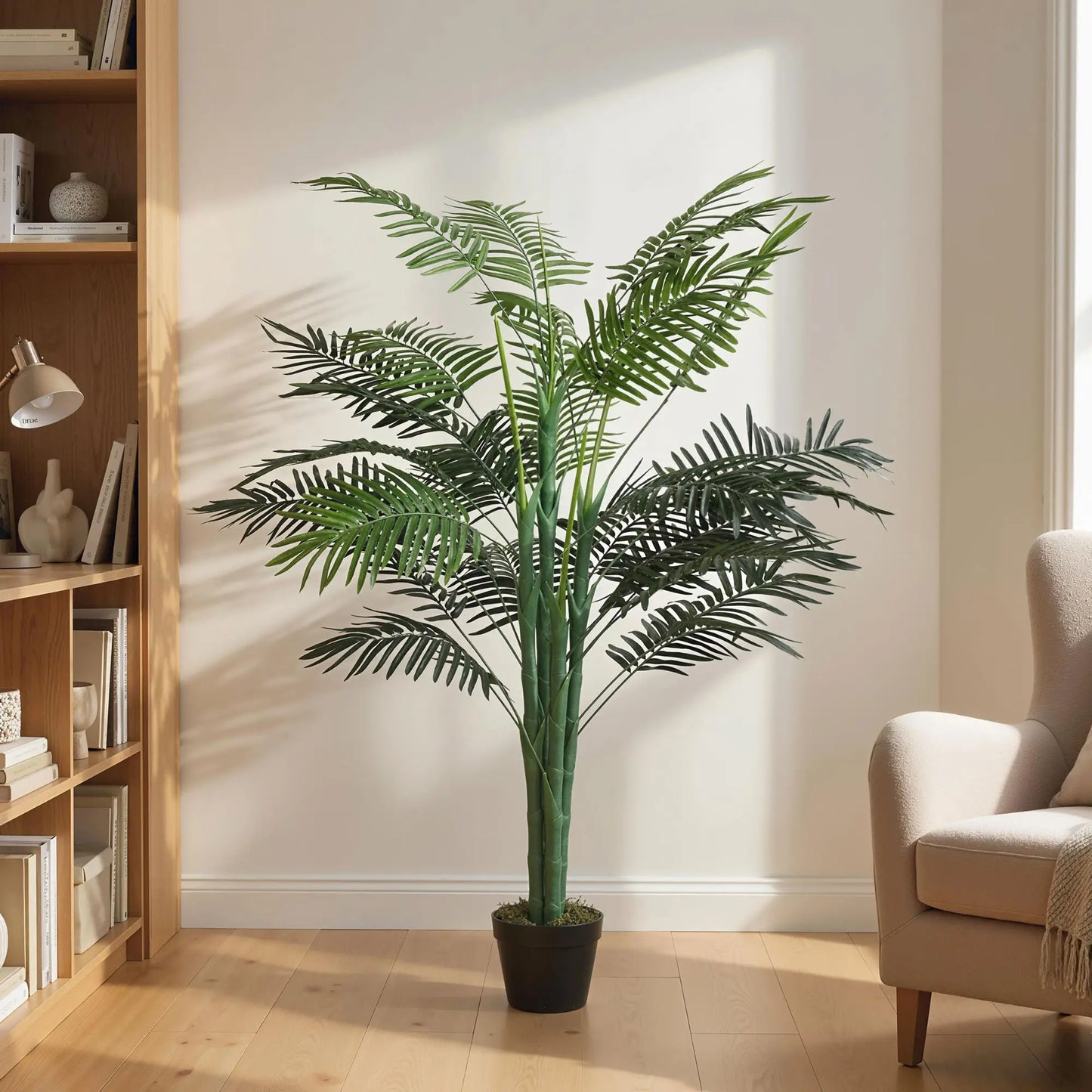 5FT Artificial Palm Tree, Lifelike Faux Plant, Indoor Decoration, Green Artificial Trees at Gallery Canada
