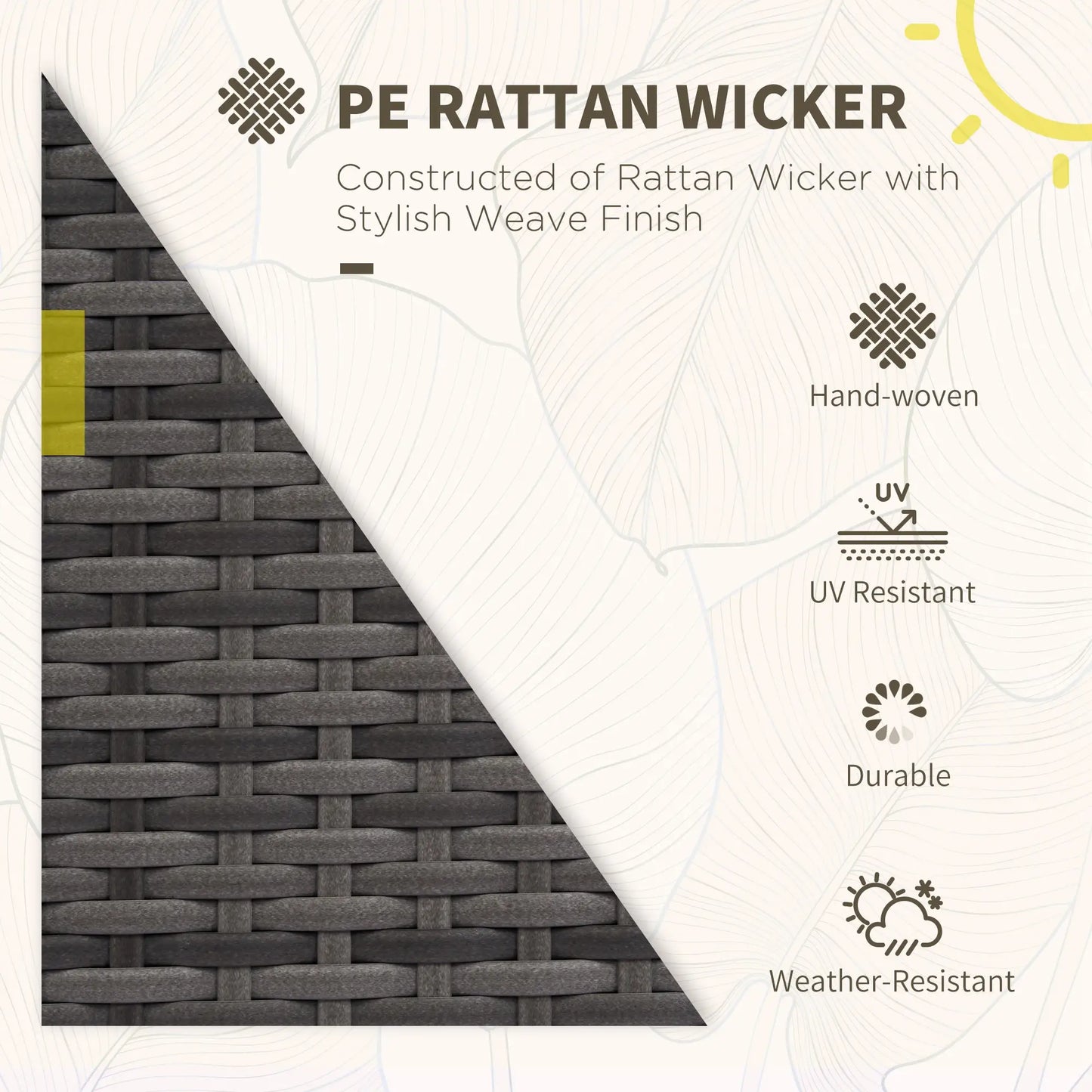 Outdoor Wicker Furniture Set, Loveseat and 2 Chairs, Grey Patio Furniture Sets at Gallery Canada